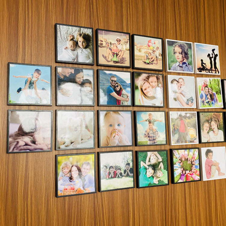 Custom Funny Peel And Self Sticky Magnetic Plastic Picture Frame Wall Photo Frame For Various Surface