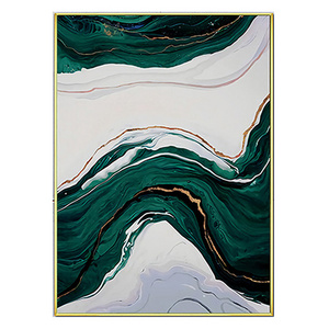 Modern Abstract Gold Foil Lines Green Canvas Art Paintings For Living Room Bedroom Posters And Prints Wall Poster Home Decor