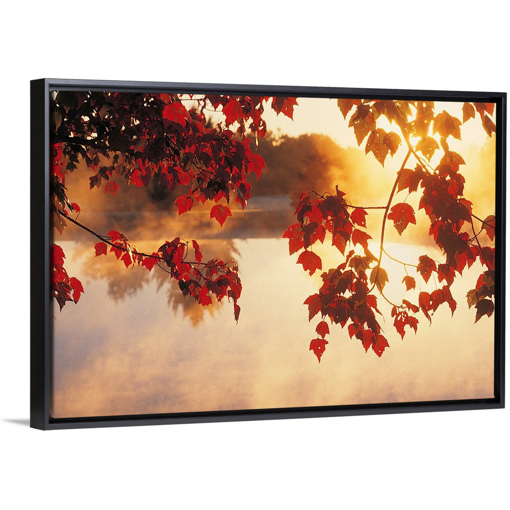 Autumn Golden Leaves Forest Scenery Modern Elegant Hotel Artwork Landscape Painting Canvas Print Wall Art For Living Room