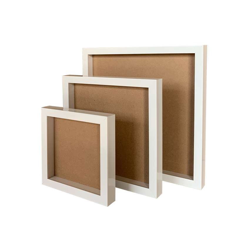 Wholesale Custom Wood Australia Deep Square Shadow Box Frames Bulk 3D Ps White Black Photo Picture Frames 6X6 ,12X12,8X10,11X14