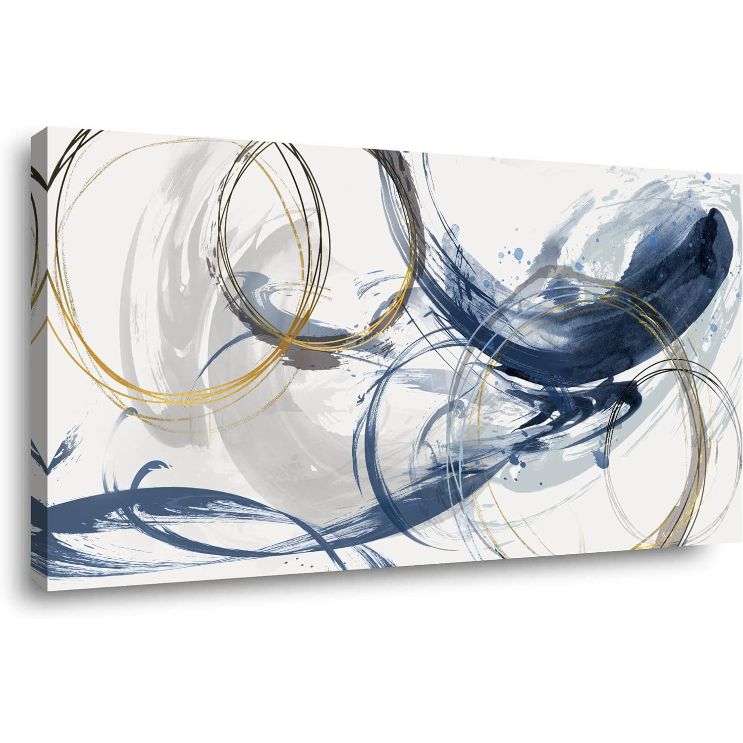 Customized Canvas Wall Art Abstract Paintings Blue Fantasy Colorful Graffiti Modern Artwork Wall Decor For Living Room Bedroom