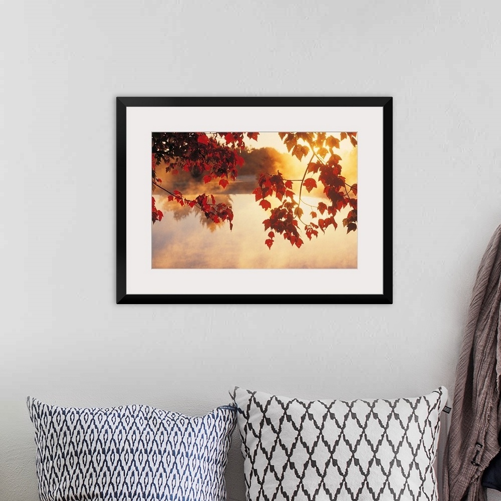 Autumn Golden Leaves Forest Scenery Modern Elegant Hotel Artwork Landscape Painting Canvas Print Wall Art For Living Room