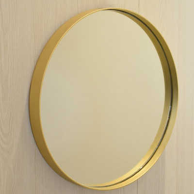 Aluminum Alloy Framed Gold Round Big Mirror Luxury Decorative Wall Mirrors for Home Decor Bedroom