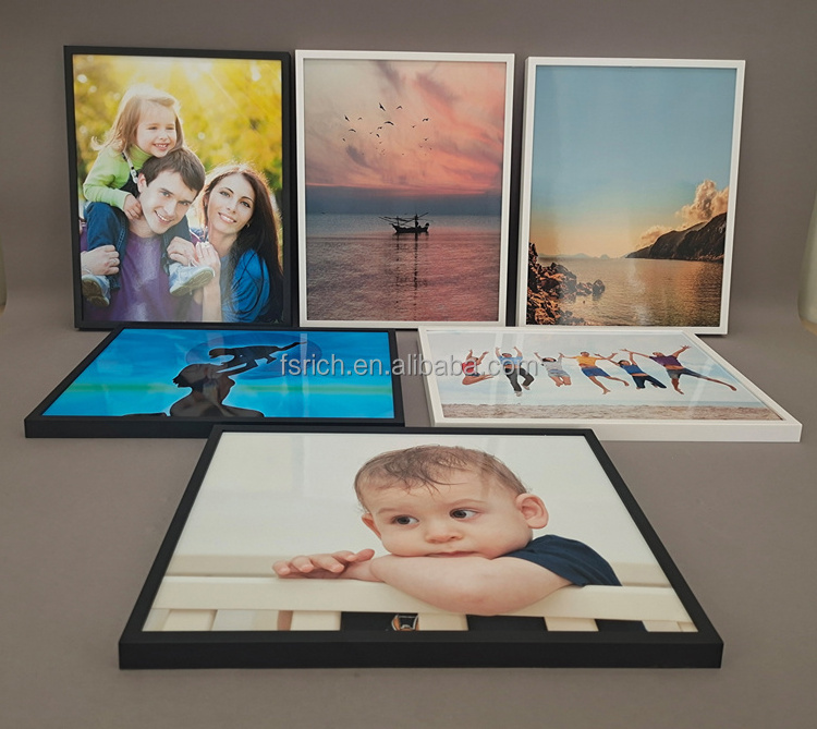 Office Fotos Light Self Adhesive Sticky Restickable Photo Frame Mix Tile Frame Plastic Wholesale DIY Creative Digital Printing