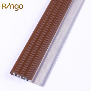 Rubber insert stair nosing profiles aluminum anti slip flooring trim staircase decoration strips step edge protection tile trims