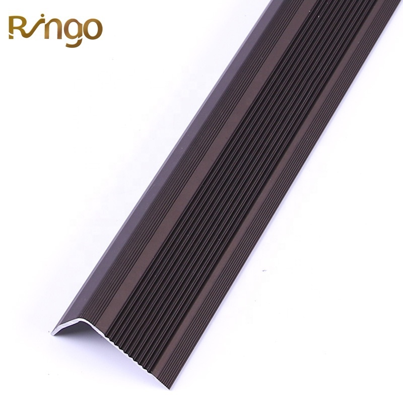 Made in China Factory Price Flexible Corner L shape Angle Trim Edge Non Slip Outdoor Aluminum Stair Nosing Step Edging Profiles