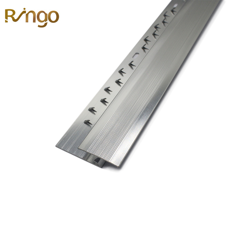 Foshan Ringo Metal Aluminum Z Bar Cover Trim Joining Anti Slip Tack Strip Gold Transition Edge Trip Floor Carpet