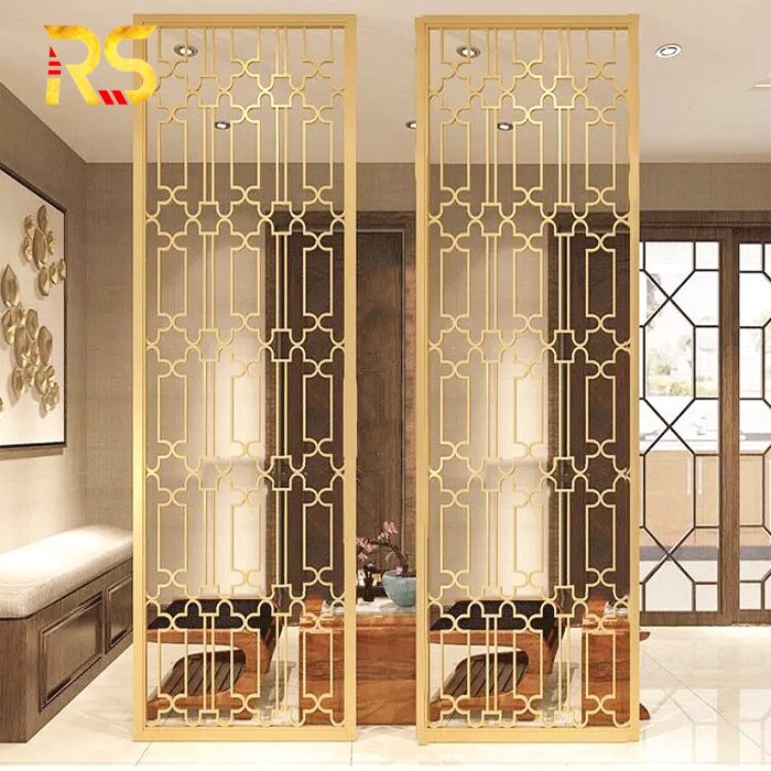 Foshan commercial decorative floor to ceiling room dividers metal fences panels wall partition