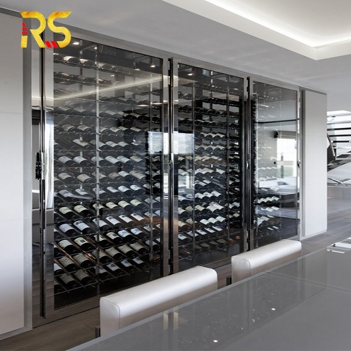 Foshan modern glass wine display cabinet luxury wine rack display decorative wine bar cabinets for living room furniture