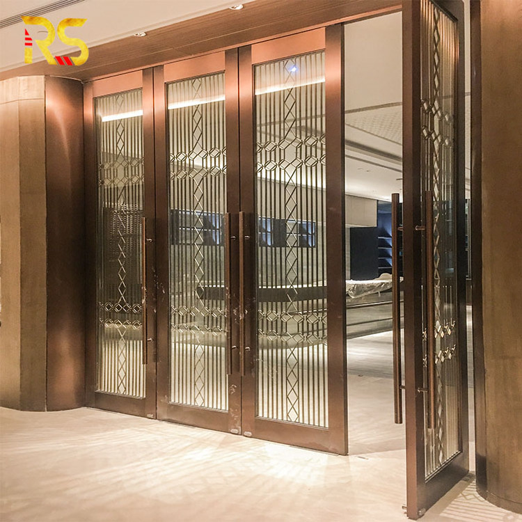 Guangdong doors and windows shop front door designs steel glass door