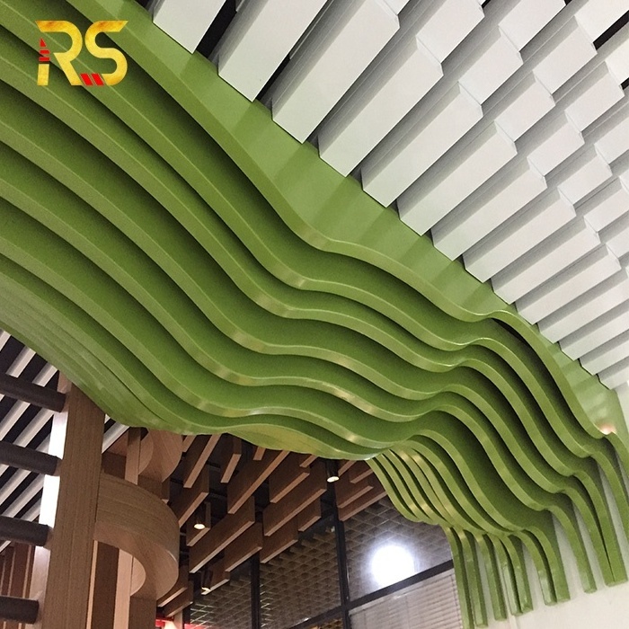 Decorative floor to ceiling suspended ceiling boards ceiling wood panel aluminium beam