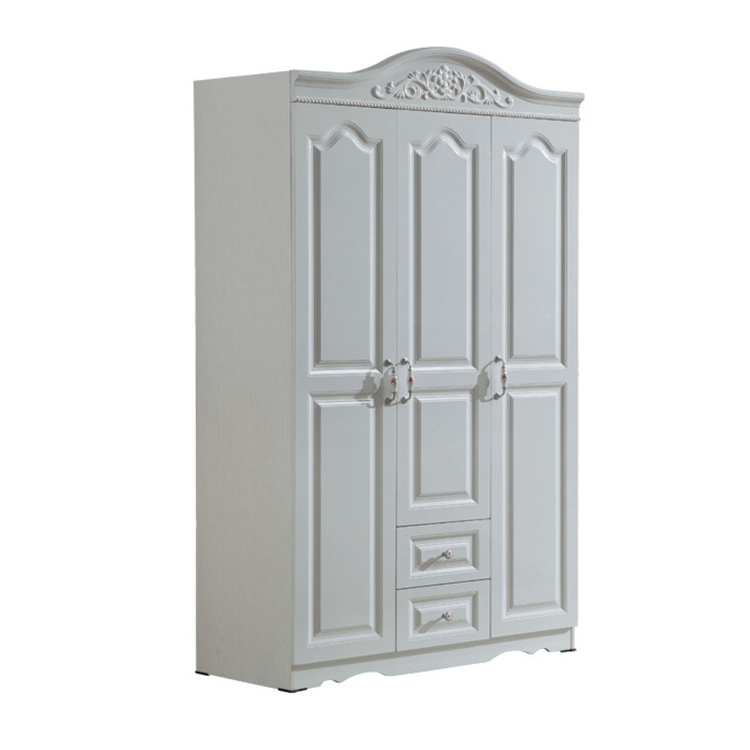 China Easy Assemble White Wooden Modular Freestanding Wardrobe