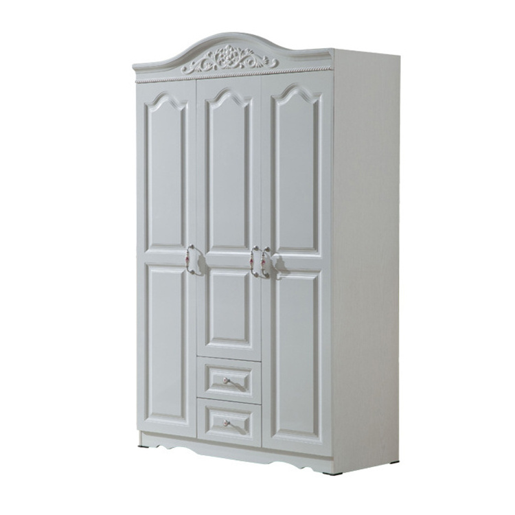 China Easy Assemble White Wooden Modular Freestanding Wardrobe