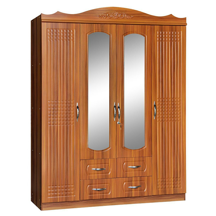 Chinese Cheap  Free Standing Mirrored Armoire Wardrobe Ghana