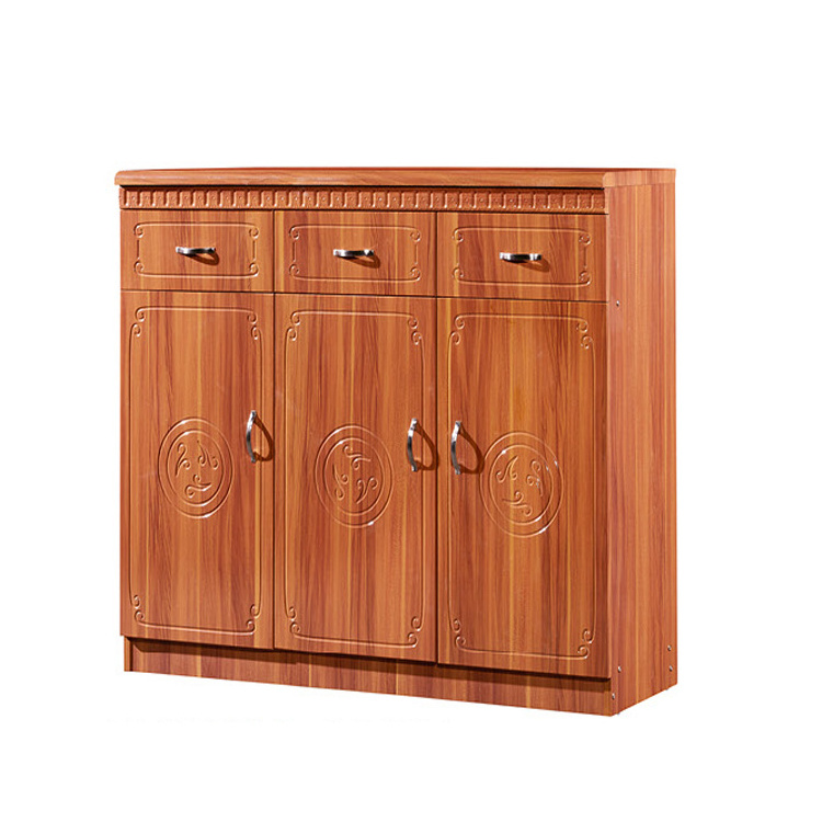 China Storage 3 Door Elegant Wooden Shoe Cabinet Factory