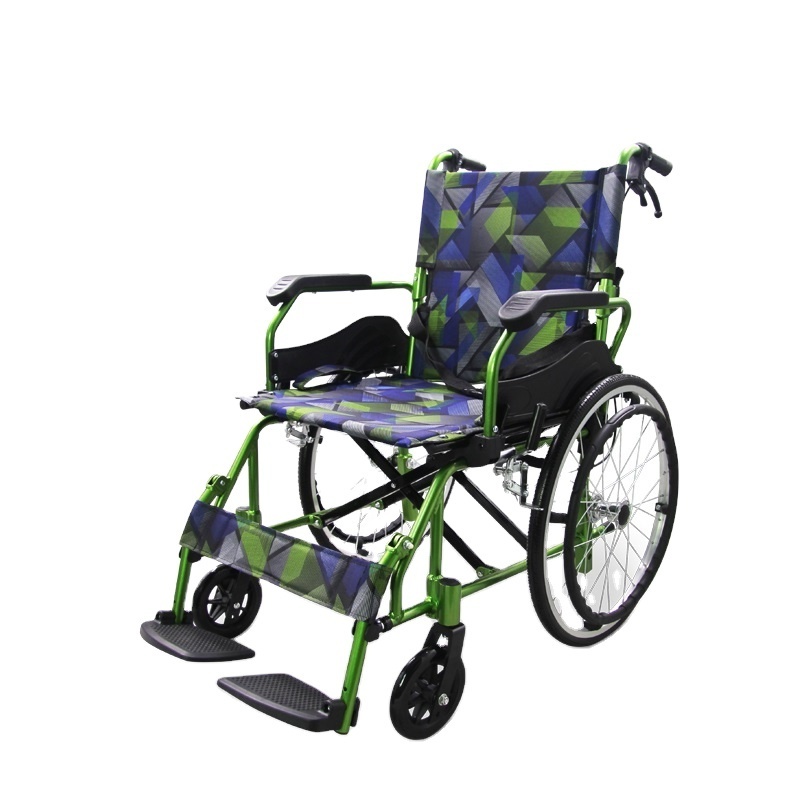 Solid Tyres Portable Wheelchair Personal Care Foldable Wheelchair For The Elderly And Sick