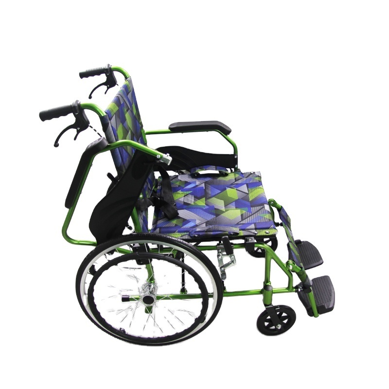 Solid Tyres Portable Wheelchair Personal Care Foldable Wheelchair For The Elderly And Sick