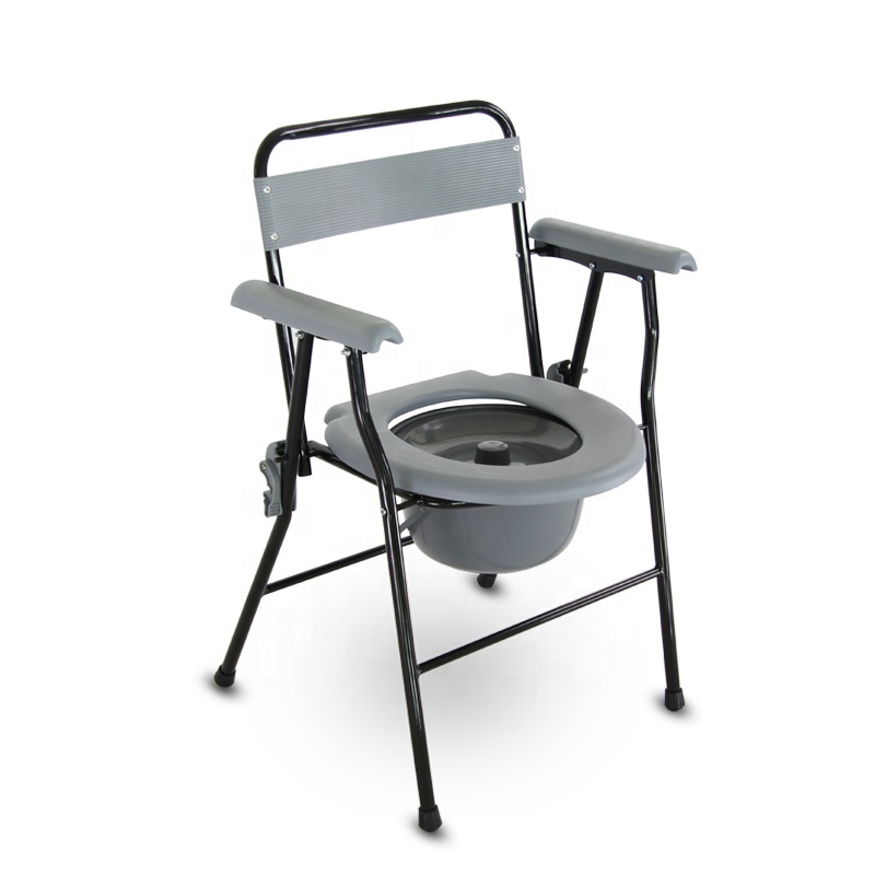 Health Care Foldable Bath Stool Toilet Commode Chair