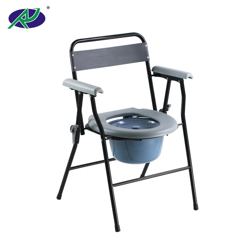 Health Care Foldable Bath Stool Toilet Commode Chair