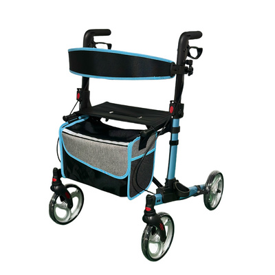 Rehabilitation Glide Rotator Elderly Walker Medical Devices Walking Aids Therapy Supplies Foldable Rollator Walker