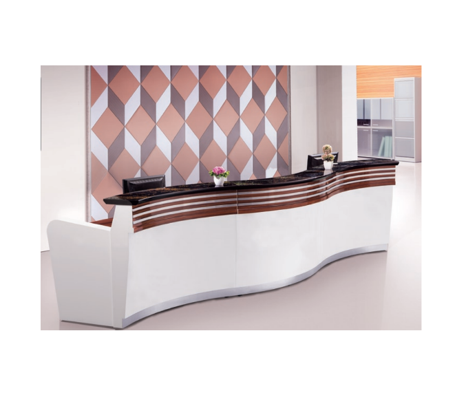 Modern Minimalist Reception Desk for Hotel Lobby Beauty Salon Office Furniture Made from MDF Material