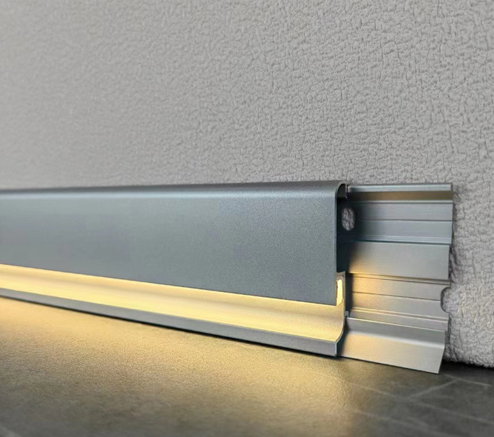 Aluminium Alloy Baseboard  line Wall Flooring LED Skirting Board aluminum led baseboard lighting skirting led floor lights