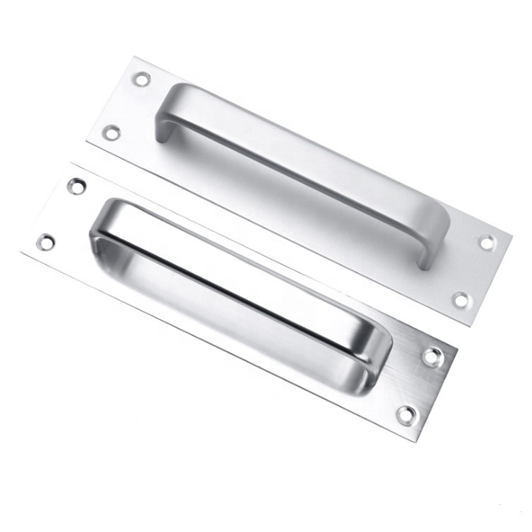 Modern Glass Door Handles Aluminium Alloy Silver Cupboard Handle Cabinet Furniture Pulls