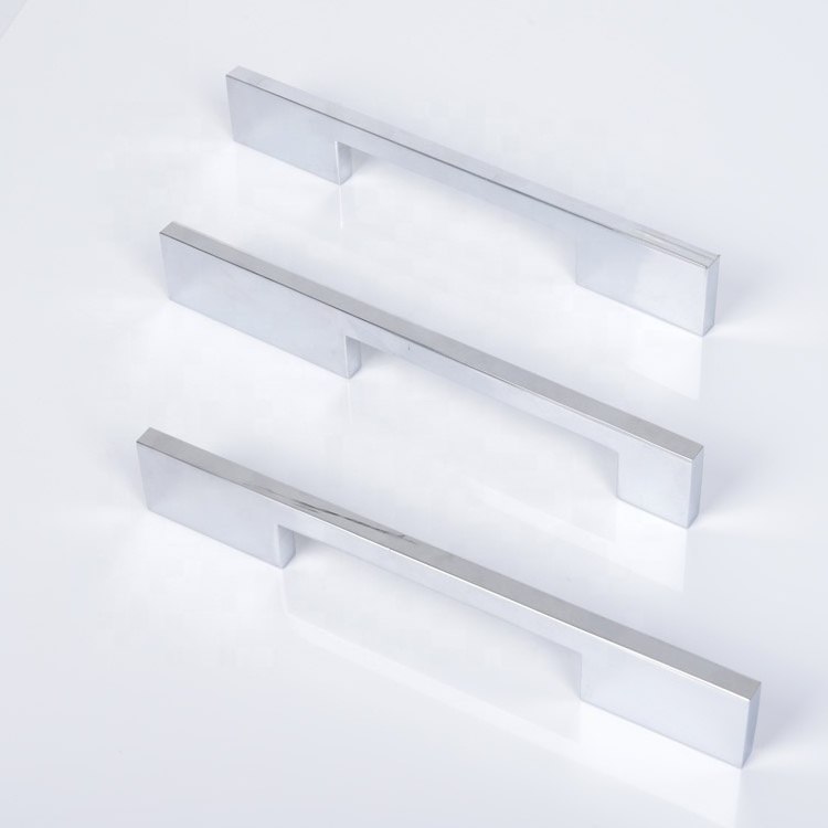 Foshan hardware drawer handles glossy silver pull door handles