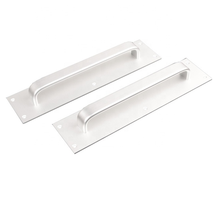 Good quality aluminium flat sliding glass shower door pull handles for commercial door