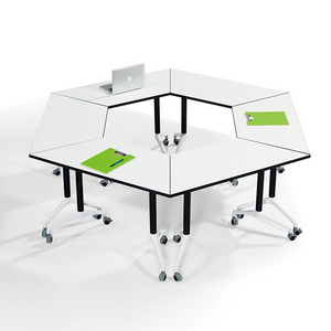 Wholesale New Design With Wheels Multifunction Modern Office Training Folding Desk Table