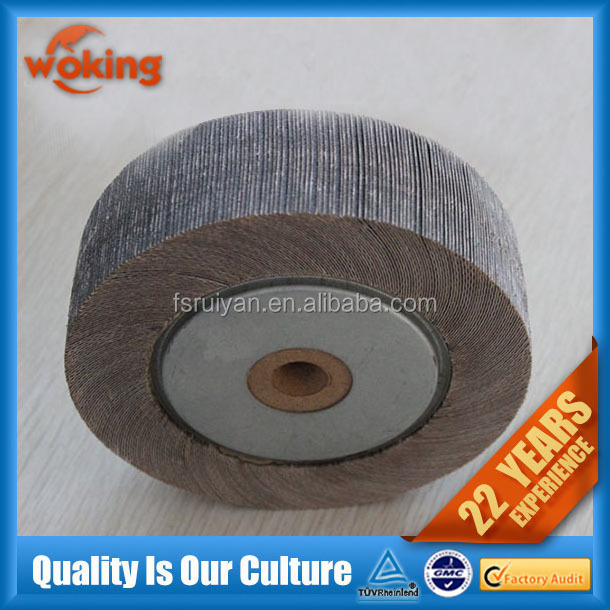 Aluminium Oxide Coated Abrasive Chuck Flap Wheels With Wooden Brush System Special for Working On Indian Local Machine