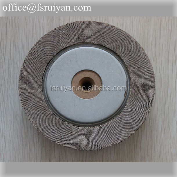 Aluminium Oxide Coated Abrasive Chuck Flap Wheels With Wooden Brush System Special for Working On Indian Local Machine