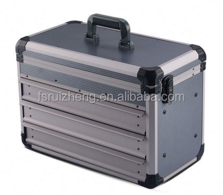 Aluminum us general truck tool box with roller guide drawers