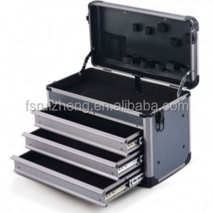 Aluminum us general truck tool box with roller guide drawers