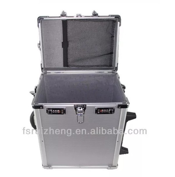 Top open Pro aluminum trolley case with combination lock