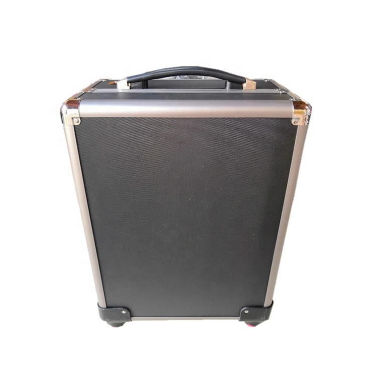 Customizable cut out EVA  Foam Metal Flight Aluminum Trolley Case for tools suitcase with Handle and Wheels