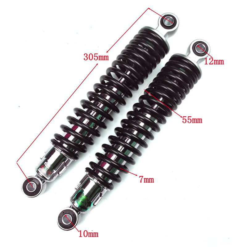 Motorcycle Shock Absorber For Honda Bros 125cc/150cc/160cc And Xre 190 - Black Spring