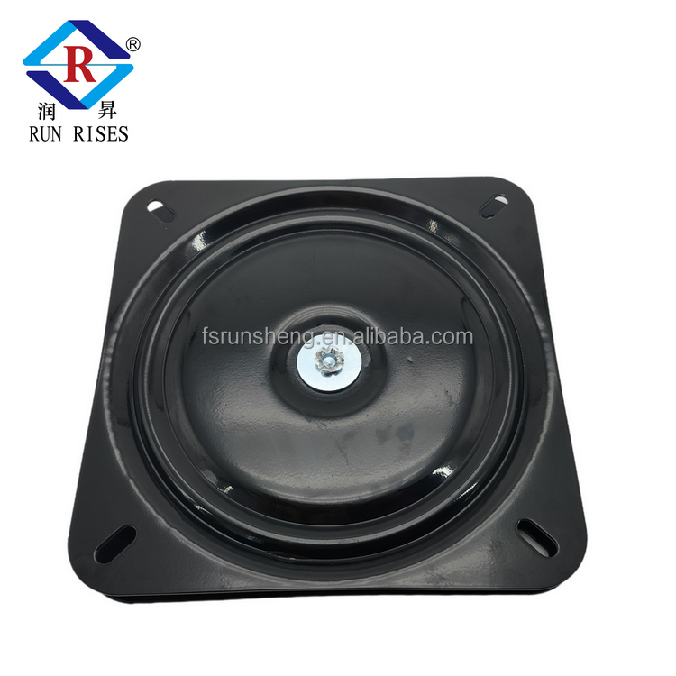 A20 Black Square metal turntable tv Ball bearing lazy Susan