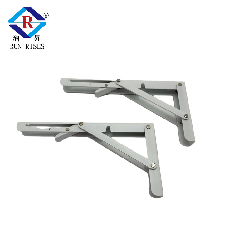 G18 Folding Shelf Bracket  Triangle Wall Mount Support White Heavy Duty Shelf Brackets 2 PCS