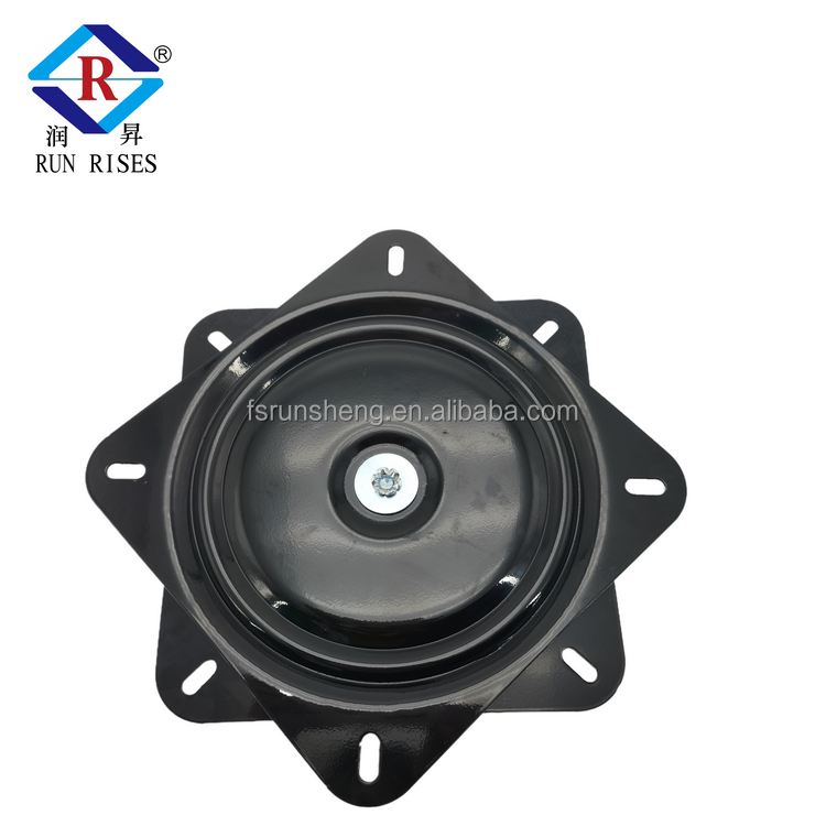 A20 Black Square metal turntable tv Ball bearing lazy Susan