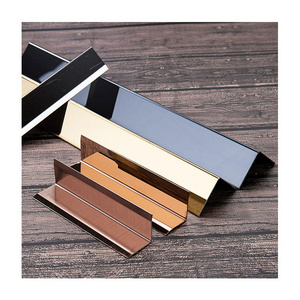 Mosaic bathroom tile angle accessories stainless steel profile floor brass decorative L strip tile trim