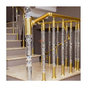 Eco material balustres acrylique railing post baluster glass pillar for interior decoration