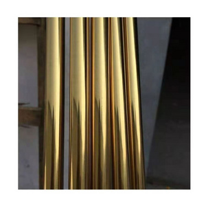 Polished Rose Gold Piping Gold Color Stainless Steel Pipe Prices For Decor