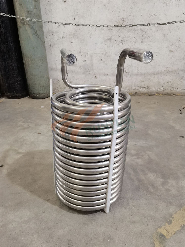 Seamless spiral pre insulated cooling condenser 304 pipe stainless steel heat exchanger tubing coil