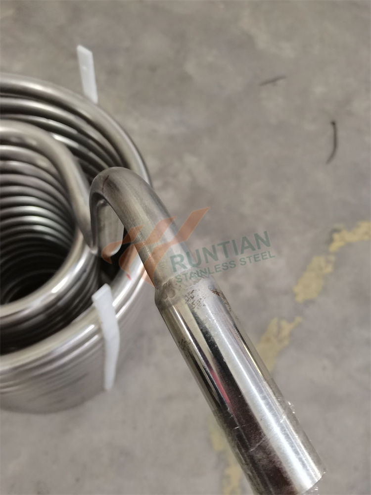 Seamless spiral pre insulated cooling condenser 304 pipe stainless steel heat exchanger tubing coil