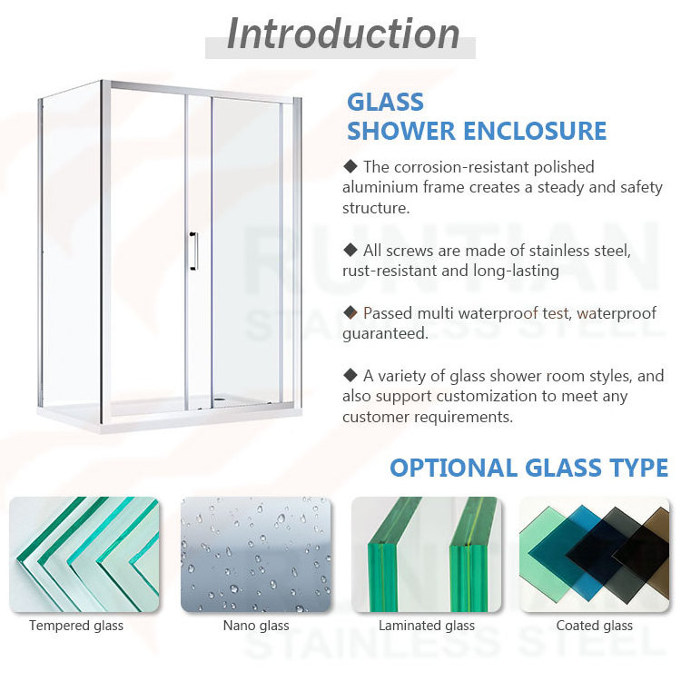 Corner neo angle duschkabine tempered shower douche glass enclosures folding doors with roller