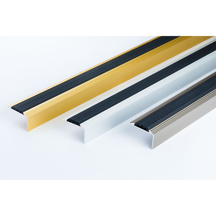 Aluminium door floor bar u shaped edge led light channel trim threshold ramp