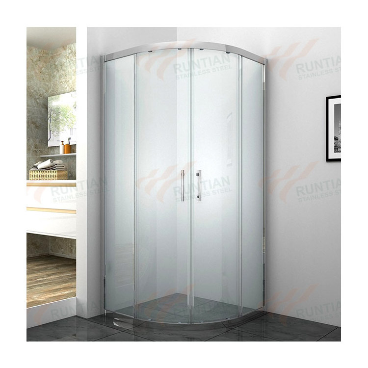 Offset quadrant aluminum camping shower cubicles bathroom cabin enclosure with aluminium profile door