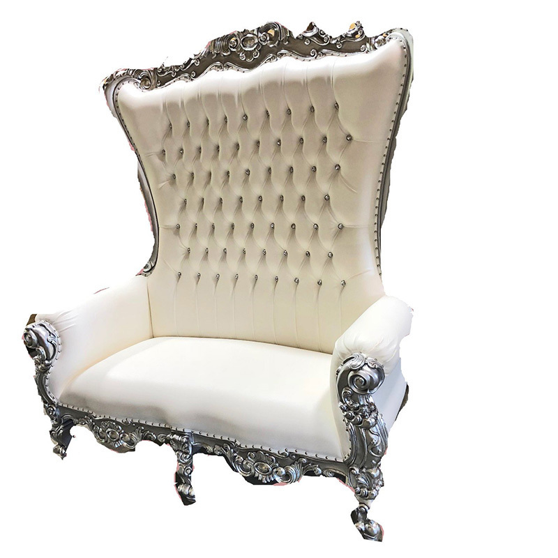 Modern Antique Style Inflatable Throne Chair for King and Queen for Wedding Reception and Hotel Banquet for Living Room Use