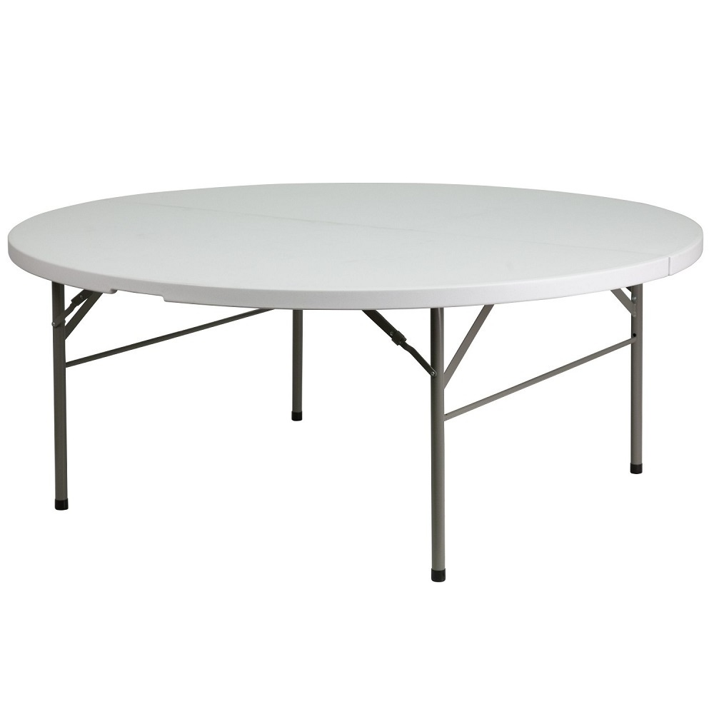 cheap folding plastic round and rectangle banquet tables with tablecloth cover for sale